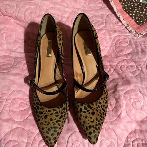 Halogen by Nordstrom Cheetah print strap high heel shoes